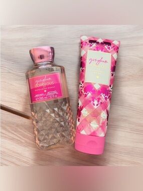NEW Bath & Body Works Gingham Gorgeous Body Wash & Body Cream Duo Sealed